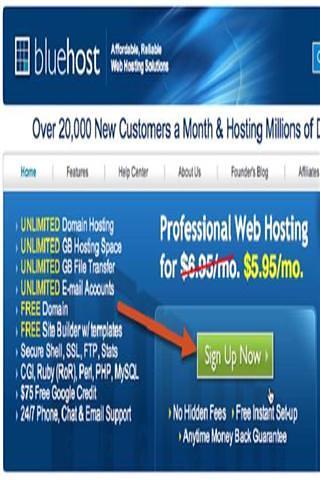 蓝主机虚拟主机 Bluehost Web Hosting截图3