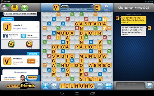 Words With Friends - espa&ntilde;ol截图6