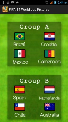 FIFA 14 World Cup Fixtures截图8