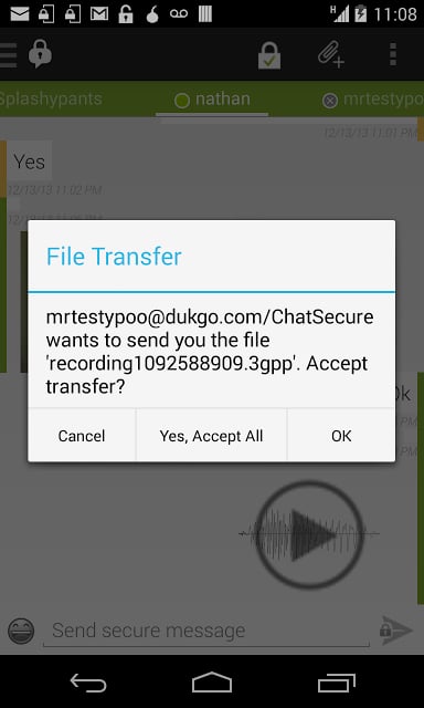 ChatSecure: Voice Messaging截图1