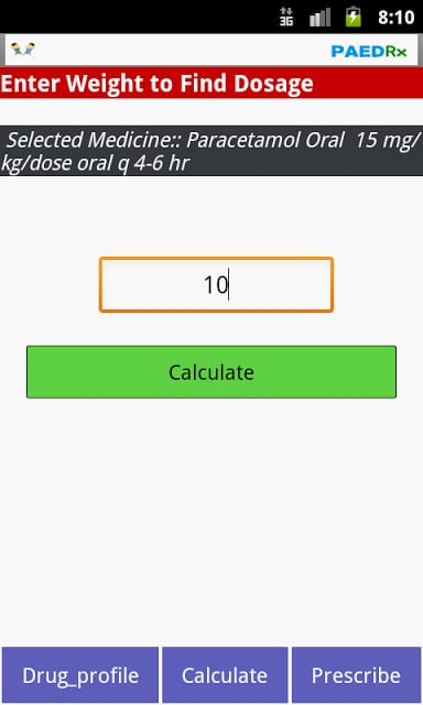 Kids Drug Dosage Calc - PaedRx截图2