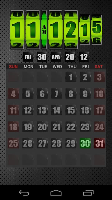 3D Rolling Clock GREEN截图1