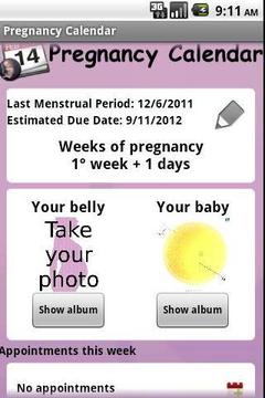 怀孕日历截图