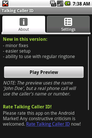 Talking Caller ID (free)截图2