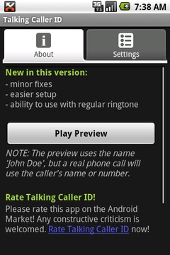 Talking Caller ID (free)截图