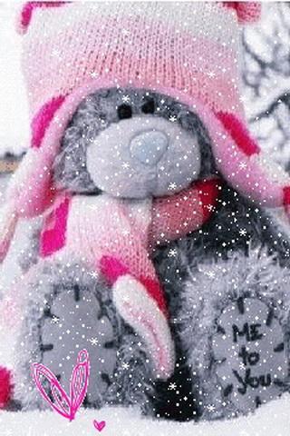 teddy bear under the snowy lwp截图2