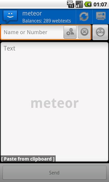 WebSMS: Meteor Webtext截图1