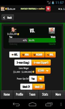 Fantasy Football for Coins截图