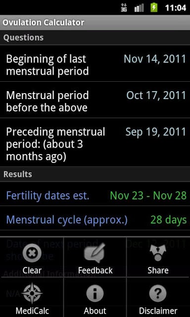 Ovulation Calculator截图1