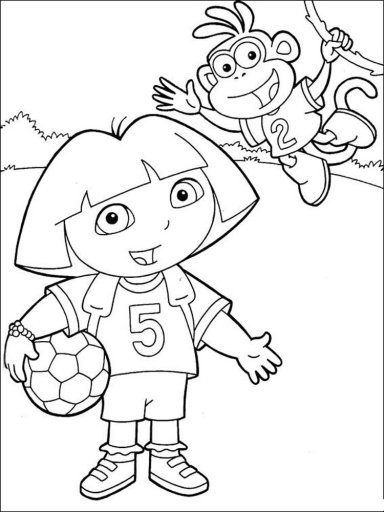 Kid dora the explorer colorin截图2