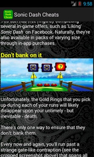 Cheats &amp; Guide for Sonic Dash截图5