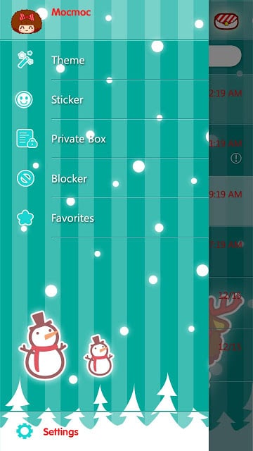 GO SMS CHRISTMAS MOCMOC THEME截图2