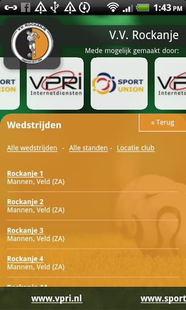 Voetbal Vereniging Rockanje截图4