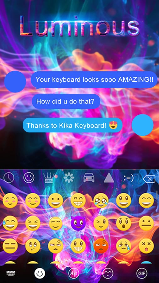 Luminous Kika Keyboard Theme截图4