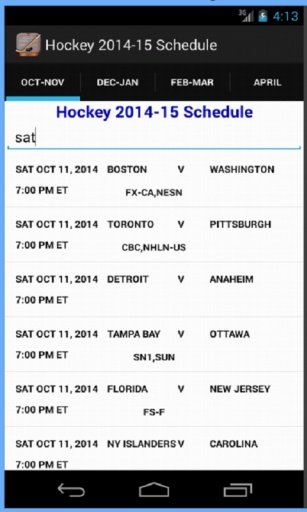 Hockey 2014-2015 Schedule截图1