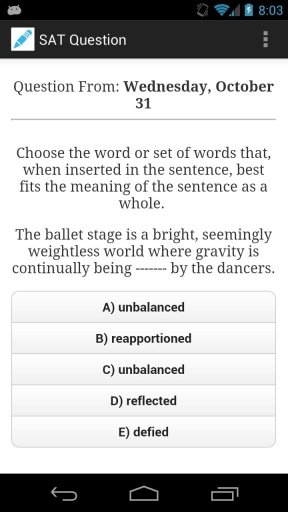 SAT Question of the Day Free截图3