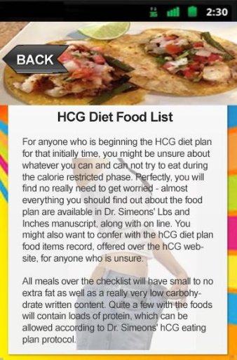 HCG Diet Food List截图1