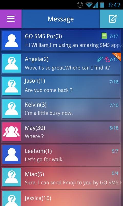 GO SMS Pro Fresh Theme EX截图4