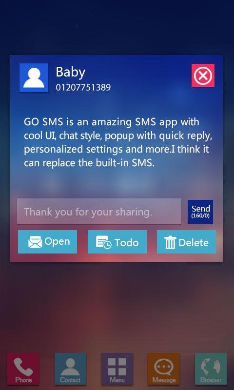 GO SMS Pro Fresh Theme EX截图1