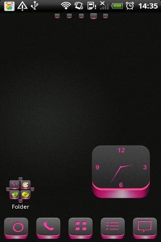 粉红色的立体方块时钟截图1