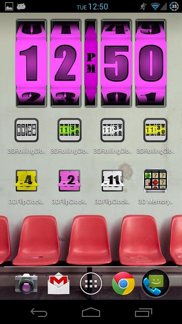 3D Rolling Clock PINK截图4