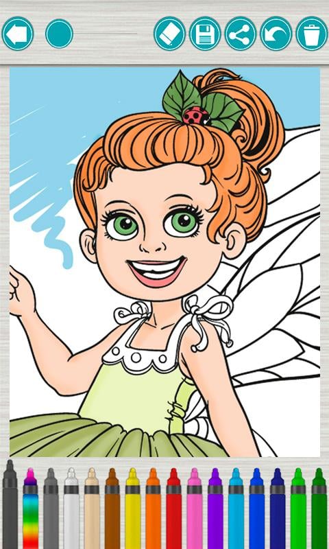 童话公主涂色儿童画画游戏截图5