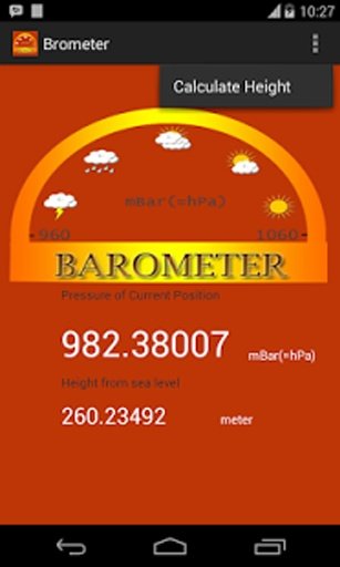 Barometer &amp; Altimeter clock截图3