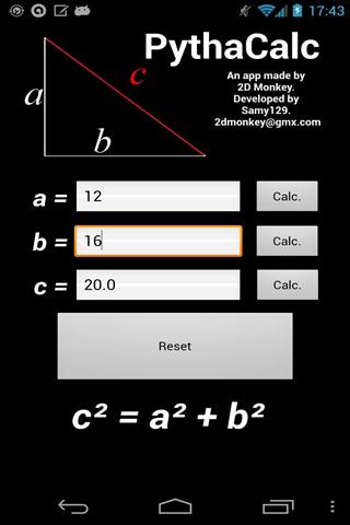 勾股定理计算 PythaCalc - Pythagorean calc截图3