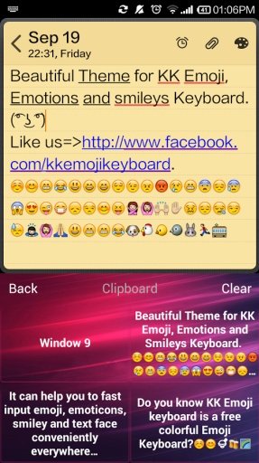 Color 9 Emoji Keyboard截图4