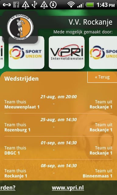 Voetbal Vereniging Rockanje截图1