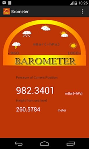 Barometer &amp; Altimeter clock截图1