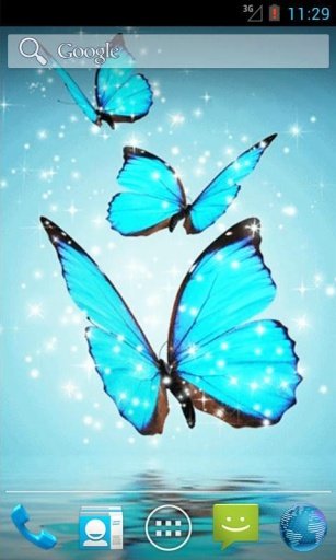 Cyan Butterfly Live Wallpaper截图3