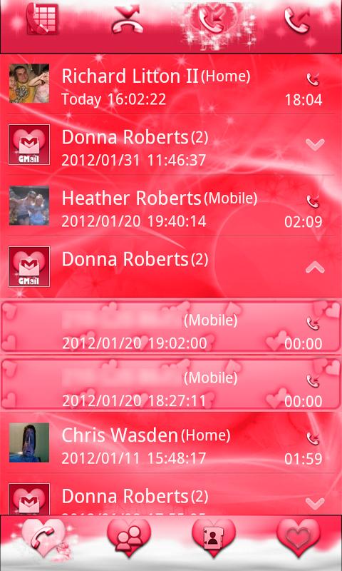 Valentine GO Contacts EX Theme截图7