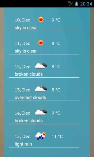 UK Weather - 7 day forecast截图7