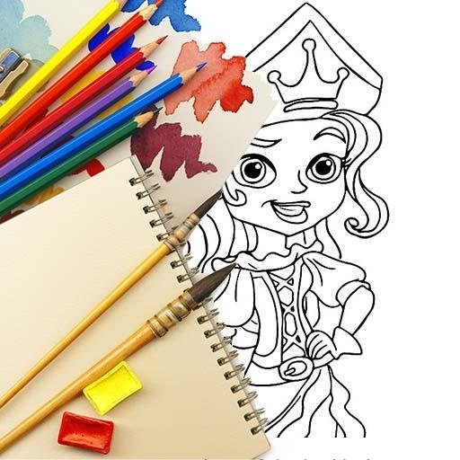 Coloring pages: Princess Paint截图1