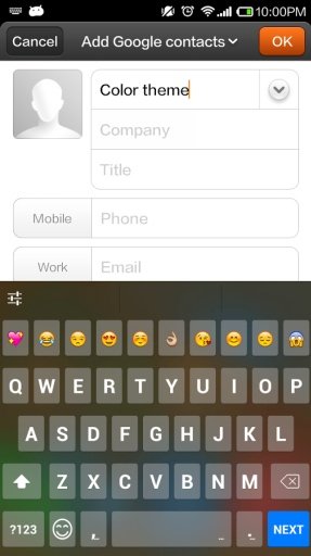 Cute Color Skin Emoji Keyboard截图6