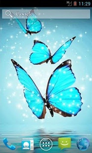 Cyan Butterfly Live Wallpaper截图2