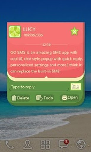 GO SMS PRO WATERMELON THEME截图2