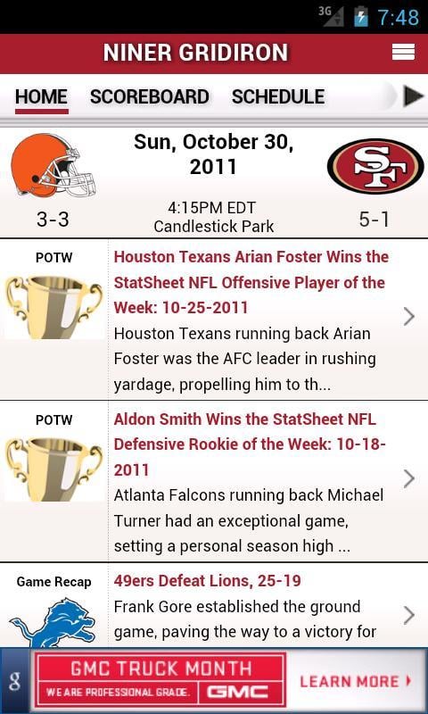 49ers by StatSheet截图6