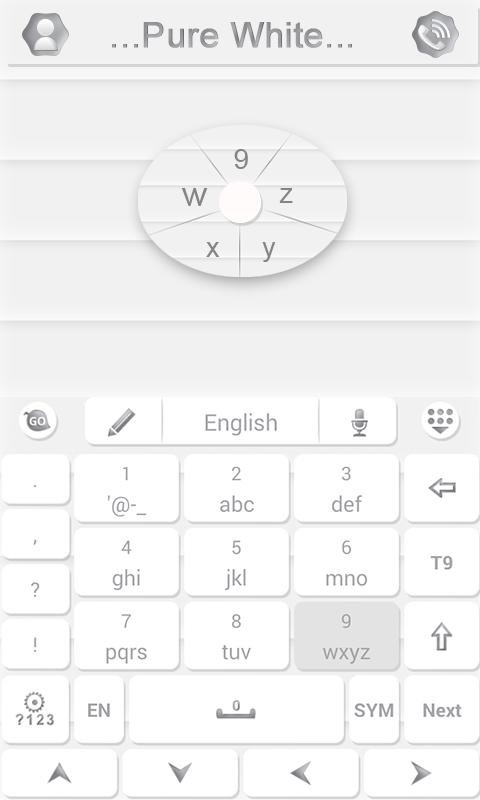 Pure White GO Keyboard Theme截图6