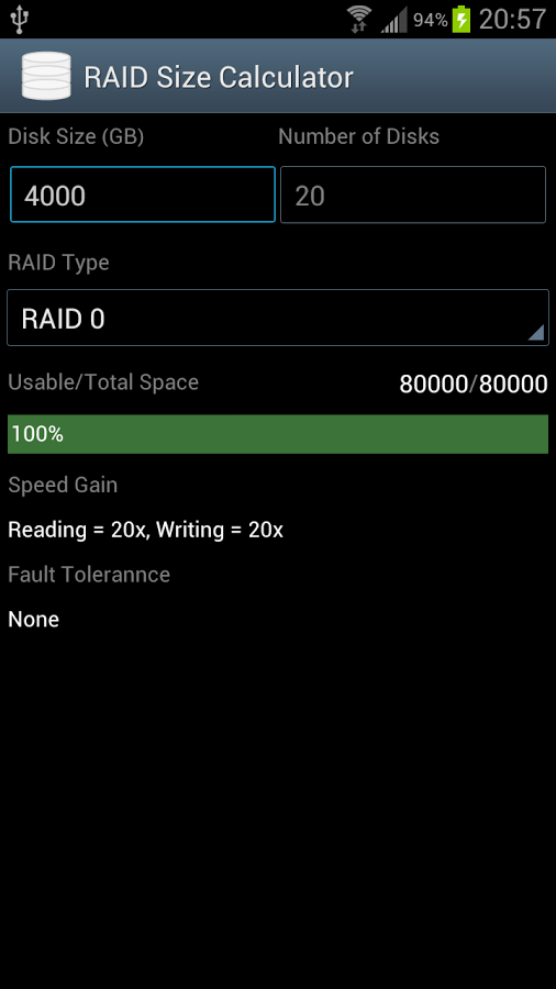 RAID Calculator截图2