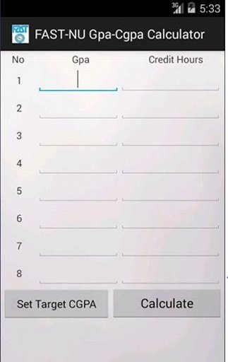 FAST-NU Gpa-Cgpa Calculator截图3