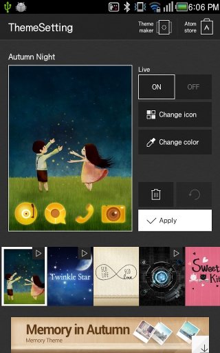 Autumn Night Atom Theme截图2