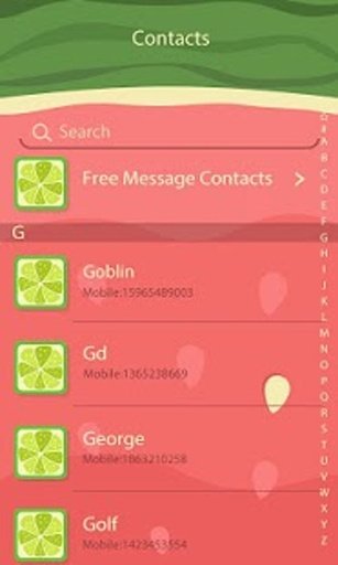 GO SMS PRO WATERMELON THEME截图4