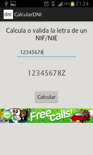 Calcula Letra DNI/NIF截图3
