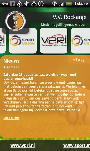 Voetbal Vereniging Rockanje截图2