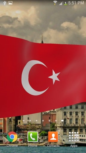Turkey Flag: Live Wallpaper截图4