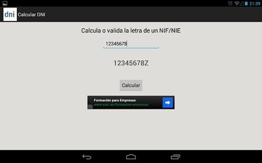 Calcula Letra DNI/NIF截图2