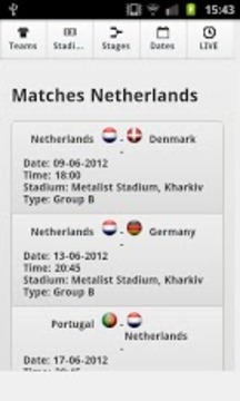 2012欧洲杯比赛日程表截图