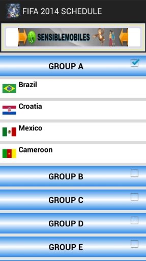 Fifa World Cup 2014 Schedule截图3